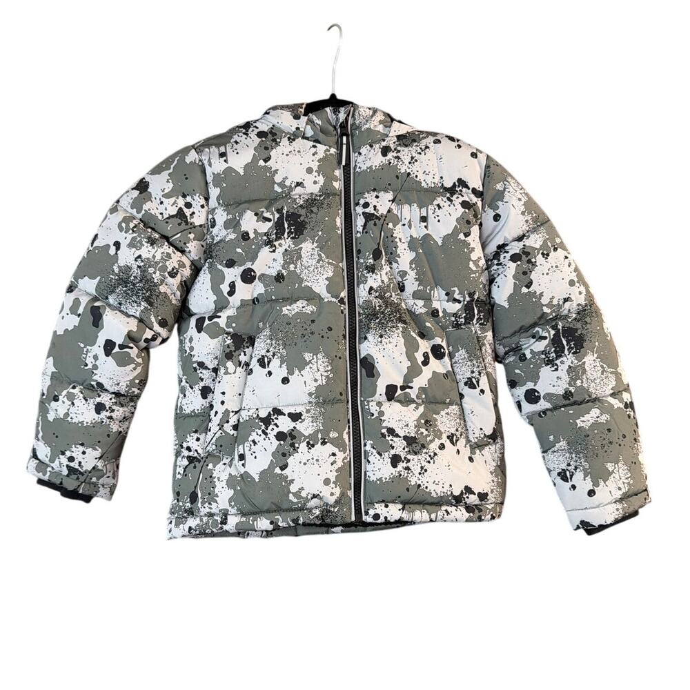 Member's Mark Kids' Puffer Jacket Green Camo Winter Coat Size XS 4/5